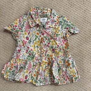 Old Navy Kids Floral Button Down Shirt - Multicolor